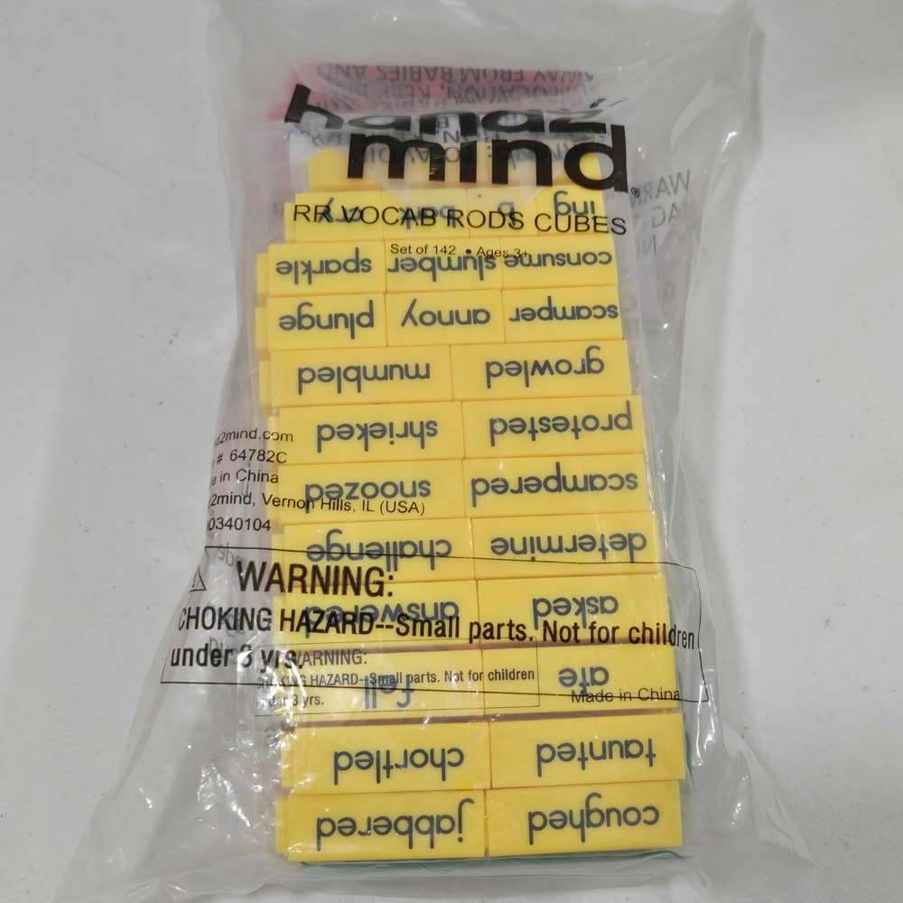 Hand2Mind Reading Rods Vocabulary Cubes Set of 142 Educational Learning 64782C